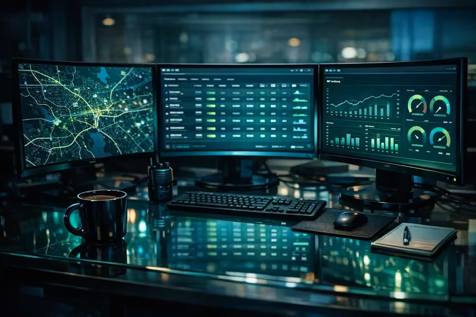 Operations dashboard with live fleet map